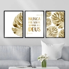 Kit 3 Quadros Nunca Foi Sorte Sempre Foi Deus 45x34cm Moldura