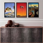 Kit 3 Quadros Obras De Salvador Dalí 45x34cm Moldura:madeira