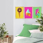 Kit 3 Quadros Para Decoração De Apto Abstrato Surreal Colorid