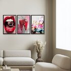 Kit 3 Quadros Para Decoração Dentista Consultório Sala