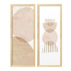 Kit 3 Quadros Para Decoração Folhas Minimalista Sala