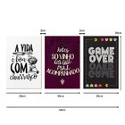 Kit 3 Quadros Para Decoração Frases Churrasco Jogos Cozinha