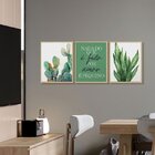 Kit 3 Quadros Para Decoração Frases Plantas Folhagem Cozinha