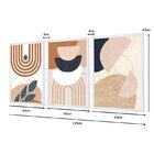 Kit 3 Quadros Para Decoração Geométrico Sala Escritório