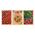 Kit 3 Quadros Para Decoração Pizza Sala Jantar Parede