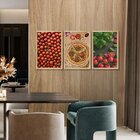 Kit 3 Quadros Para Decoração Pizza Sala Jantar Parede