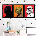 Kit 3 Quadros Personagens Star Wars A4 (20 X 30)