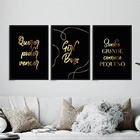 Kit 3 Quadros Poder Querer Vencer 33x24cm Moldura:madeira Bra