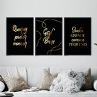 Kit 3 Quadros Poder Querer Vencer 45x34cm - Com Vidro Moldura