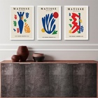 Kit 3 Quadros Posters Matisse Colorido 33x24cm Moldura Branca