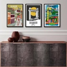 Kit 3 Quadros Posters Salvador Bahia 45x34cm Moldura:madeira