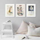 Kit 3 Quadros Posters Salvador Dali 33x24cm Moldura:madeira B