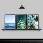 Kit 3 Quadros Praia Mar Coqueiro Good Vibes 24x18cm - Com Vid