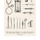 Kit 3 Quadros Profissões Medicina Moldura Preta Sem Vidro Dec
