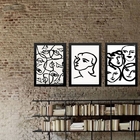 Kit 3 Quadros Quadros Matisse Faces Mulheres 24x18cm - Com Vi