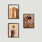 Kit 3 Quadros Racism Is Over 33x24cm - Com Vidro Moldura:made