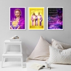 Kit 3 Quadros Saint Germain E Jesus Cristo 24x18cm Moldura:ma