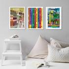 Kit 3 Quadros Salvador Bahia - Ícones 33x24cm - Com Vidro Mol