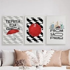 Kit 3 Quadros São Paulo Terra Da Garoa 33x24cm Moldura:madeir