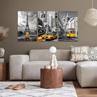 Kit 3 Quadros Telas Decorativas Canvas Paris Nova York Táxi 6