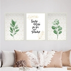 Kit 3 Quadros Tudo Já Foi Um Sonho 24x18cm - Com Vidro Moldur