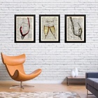 Kit 3 Quadros Vintage Bar Vinhos E Espumante 24x18cm Moldura: