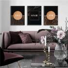 Kit 3 Quadros Viva, Sonhe, Ame - Rosê Com Preto 24x18cm - Com