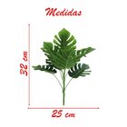 Kit 3 Ramos Costela De Adão Decorativo Artificial Plástico Ve