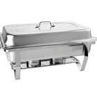 Kit 3 Rechaud Retangular 9 L Com 2 Cubas 1/2 Banho Maria