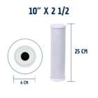 Kit 3 Refil Filtro 9.3/4 Carbon Block Carvão Ativado Carcaça