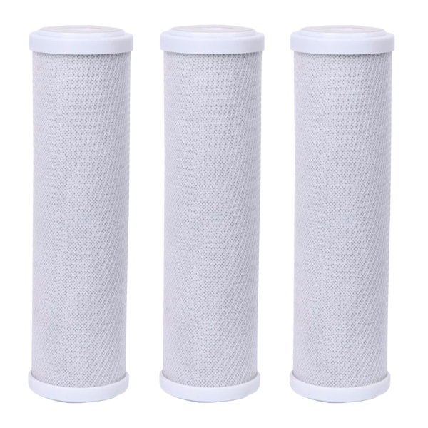 Kit 3 Refil Filtro 9.3/4 Carbon Block Carvão Ativado Carcaça