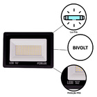 Kit 3 Refletor Led 100w Ip65 6.500k Bivolt Foxlux