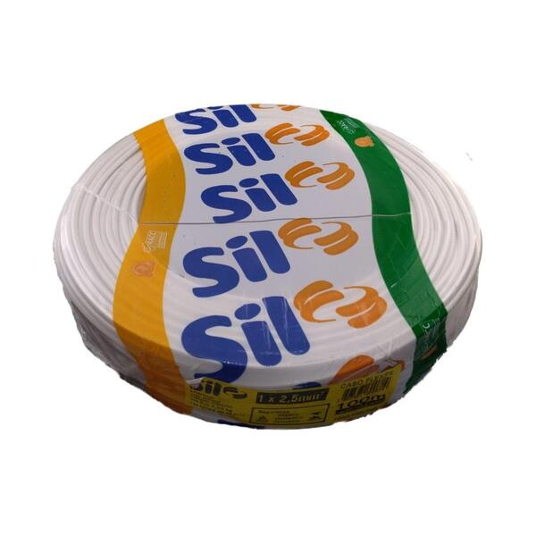 Kit 3 Rolo 100m Fio Cabo Flex  750v  2.5 Mm Branco