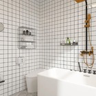 Kit 3 Rolos Papel Parede Adesivo Azulejo Metro Branco 15m