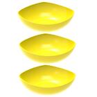 Kit 3 Saladeiras Tigela Amarela Trio Plástica Crippa Salada P
