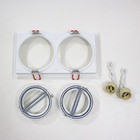 kit 3 Spot Duplo Embutir Recuado Orientável soquete Gu10 para
