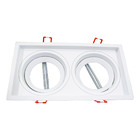 kit 3 Spot Duplo Embutir Recuado Orientável soquete Gu10 para