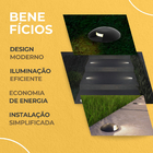 Kit 3 Spot Embutido De Chão Balizador 1 Facho Led 1w 3000k