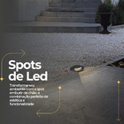 Kit 3 Spot Embutido De Chão Balizador 1 Facho Led 1w 3000k