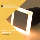 Kit 3 Spot Embutido De Chão Balizador Quadrado Led 1w 3000k