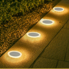 Kit 3 Spot Embutido De Chão Balizador Redondo Led 1w 3000k