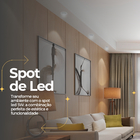 Kit 3 Spot Embutir De Led Downlight 5w 3000k Redondo Recuado