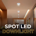 Kit 3 Spot Embutir De Led Downlight 5w 3000k Redondo Recuado