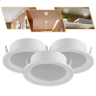 Kit 3 Spot Embutir De Led Downlight 5w 3000k Redondo Recuado