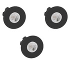 Kit 3 Spot Embutir Mr11 Redondo Preto Face Plana - Saveenergy