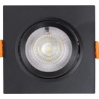 Kit 3 Spot Led 5w Embutir Preto Quadrado Luz Branca 6500k - A