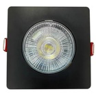 Kit 3 Spot Led 5w Embutir Preto Quadrado Luz Branca 6500k - A