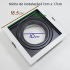 Kit 3 Spot Recuado Embutir Bella Iluminação Conecta Preto e B