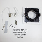 Kit 3 Spot Recuado Embutir Conecta Bella Iluminação Gu10 Ar70