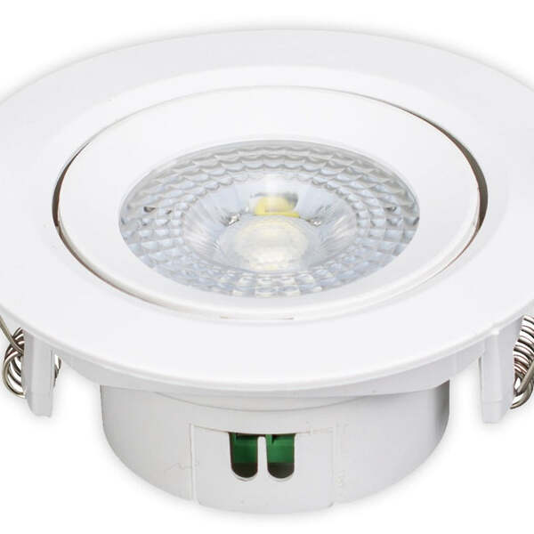 Kit 3 Spot Redondo 5w Led Direcionável De Embutir Luz Branca